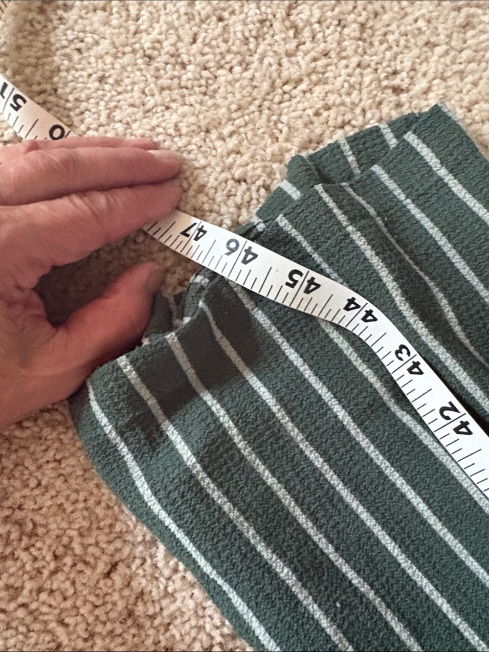 Monteau Olive Green Striped Sleeveless Jumpsuit Monteau Olive Green size Medium - Picture 7 of 7